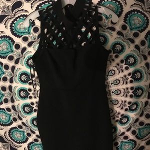 Halter cross cross dress mid thigh